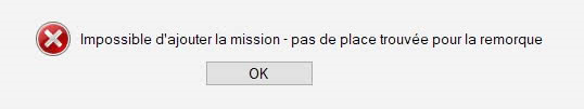 Erreur d'ajout de la mission